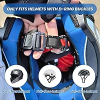 Vista 4 de Kit de hebilla de liberación rápida para casco, adaptador de correa de barbilla con trinquete de acero inoxidable para cascos de motocicleta, fácil