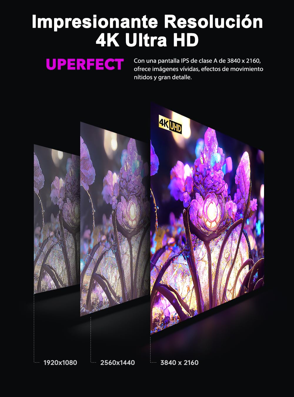 UPERFECT 17.3" 4K QLED Monitor Portátil 100% AdobeRGB 1500:1 500 Nits UHD