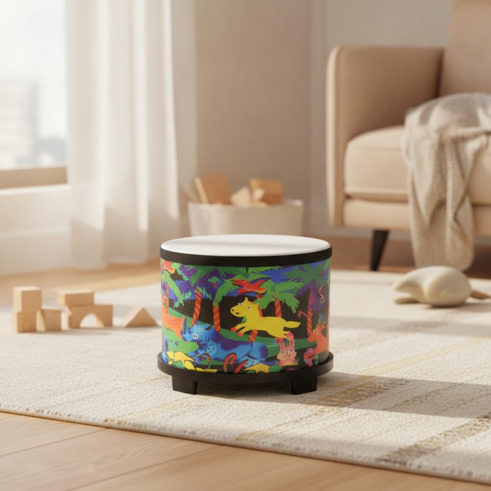 kowaku Tamburo a mano, portatile, a percussione, resistente, strumento musicale, per età prescolare e principianti