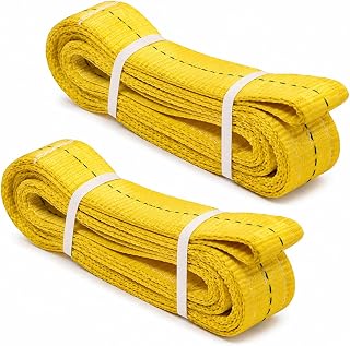 BoxerTool 2 Pack 2” x 8' Lifting Sling Recovery Strap 2PLY - 19,600-lbs Capacity - Heavy Duty Multipurpose Strap