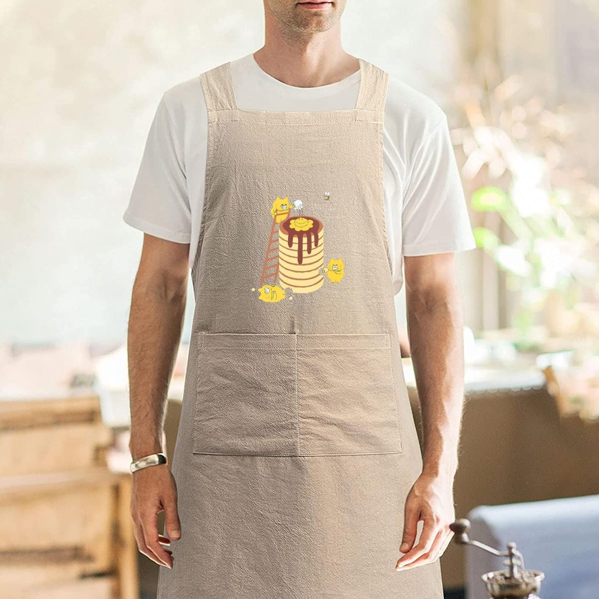 Amazon｜エプロン ノラネコぐんだん (3) キッチンエプロン レトロ風