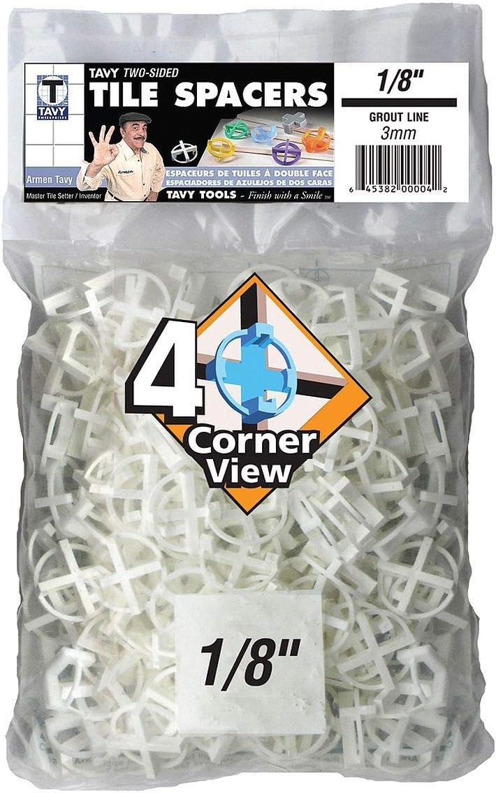 Tavy 1/8" White Tile Spacers (100/Bag)
