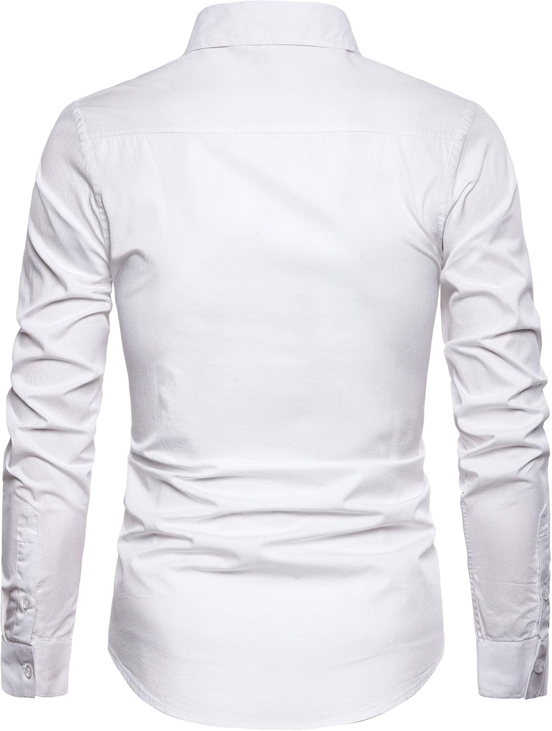 Men’s Long Sleeve Casual Button Down Dress Shirts with Chest Pocket - Image 3