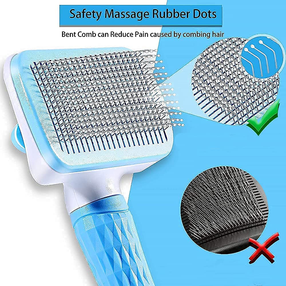 6 in 1 Pet Grooming Kit for Dog and Cat with Shedding Brush Nail Clipper Bath Brush Flea Comb and Complete Grooming Tools Set for Home Pet Hair Care Fur Cleaning and Professional Daily Pet Grooming Use 2