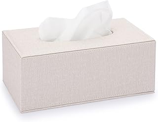Sumnacon Rectangular Leather tissue box Cover - Stylish tissue box Holder with Magnetic Bottom