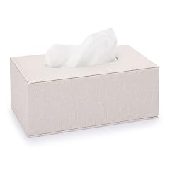 Sumnacon Tissue Box Cover Rectangle Linen Tissue Box Stylish Tissue Box Holder with Magnetic Bottom Decorative Tissue Cover