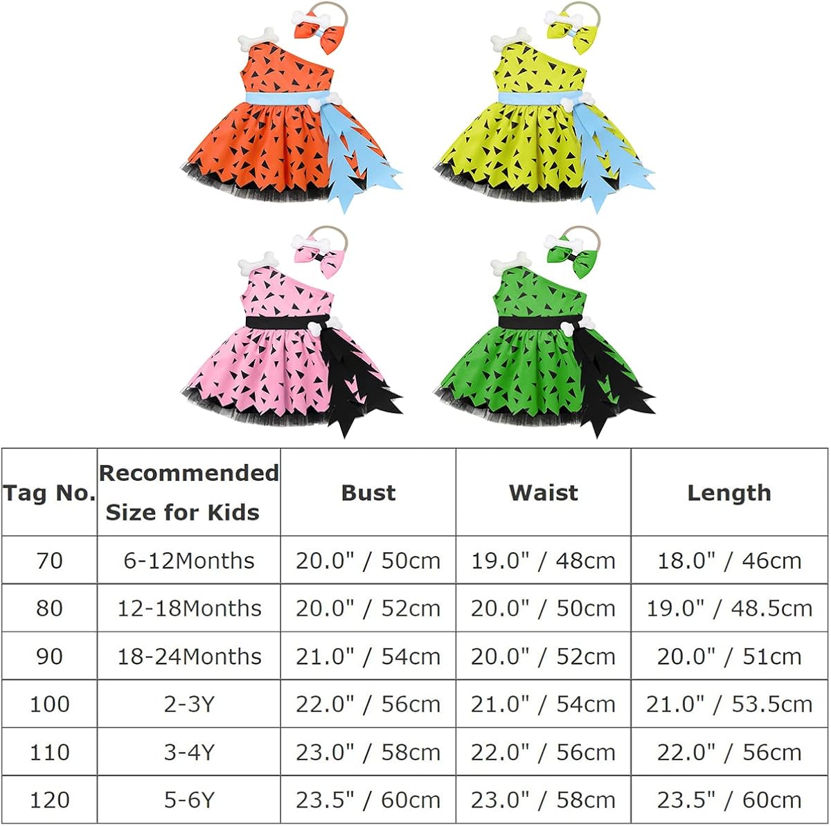 Vista 7 de OBEEII Disfraz de Bamm-Bamm para niños y niñas, disfraz de Cavman Cavegirl Halloween Cosplay