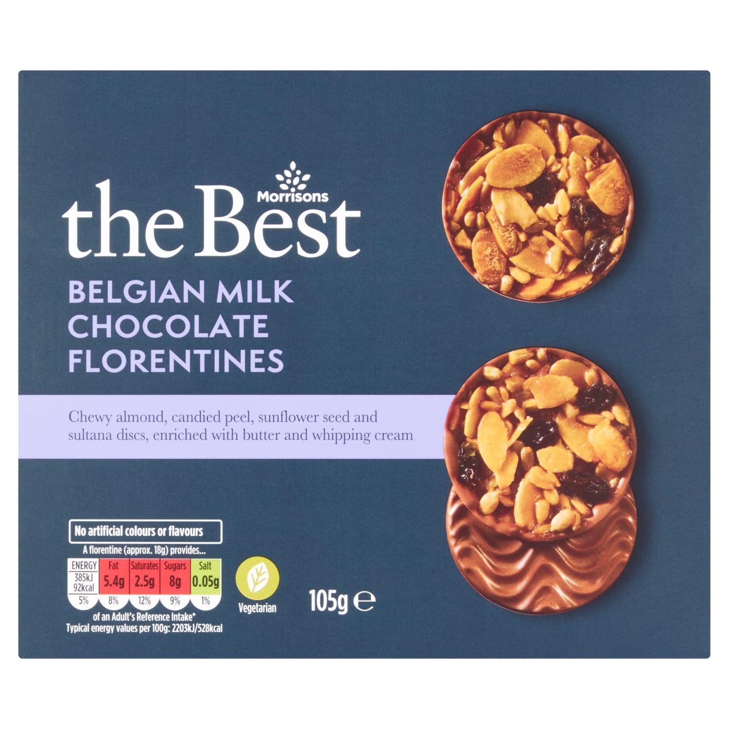 Morrisons The Best Milk Chocolate Florentines, 105g