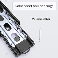 Vista 3 de 1 par de rodamientos de bolas silenciosos, extensión completa, cierre suave, correderas de cajones de montaje lateral, para gabinetes