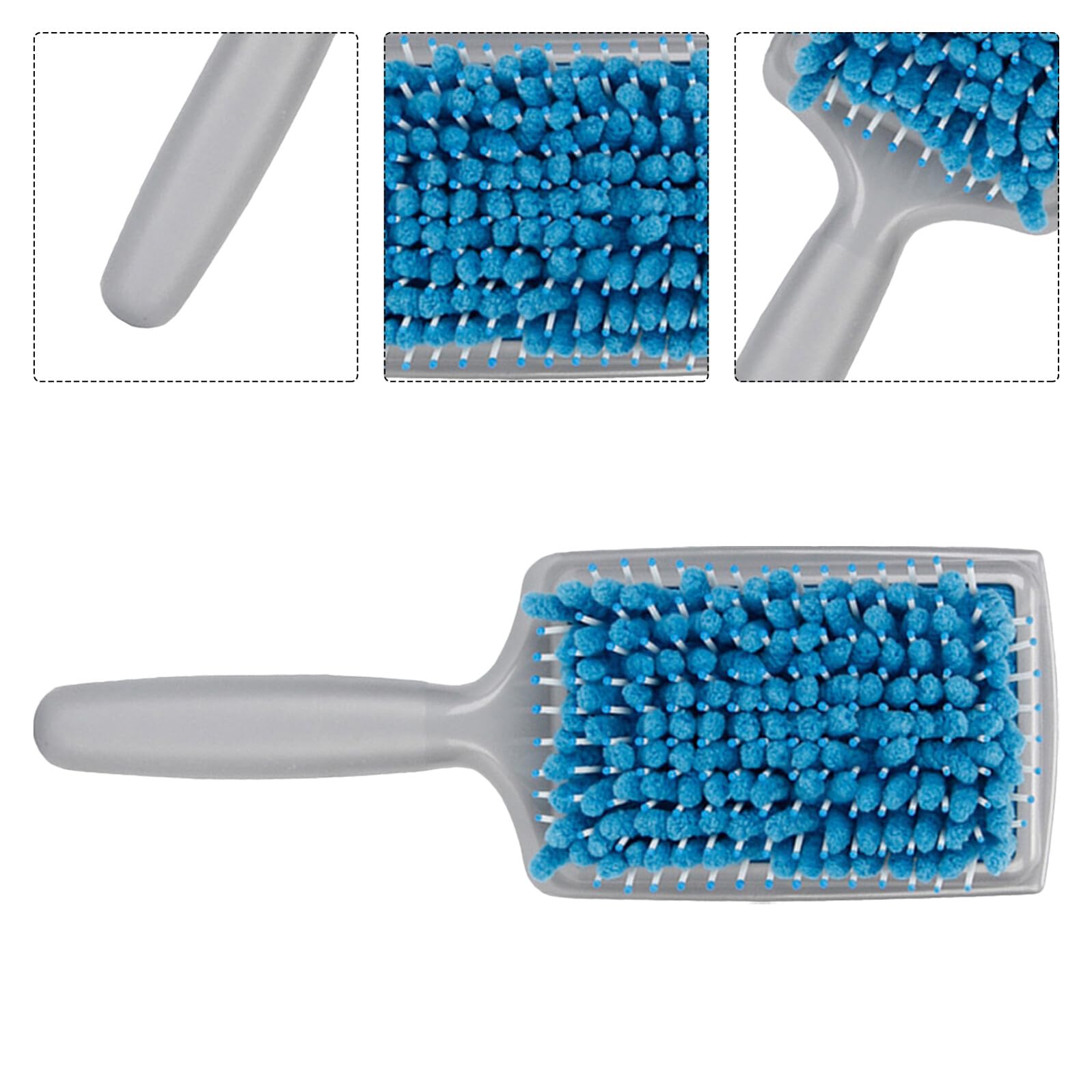 Ipetboom Peine Absorbente de Agua y Diseño Desenredante Azul para Secado Rápido del Cabello Material Abs Adecuado para Cabello Rizado y Seco