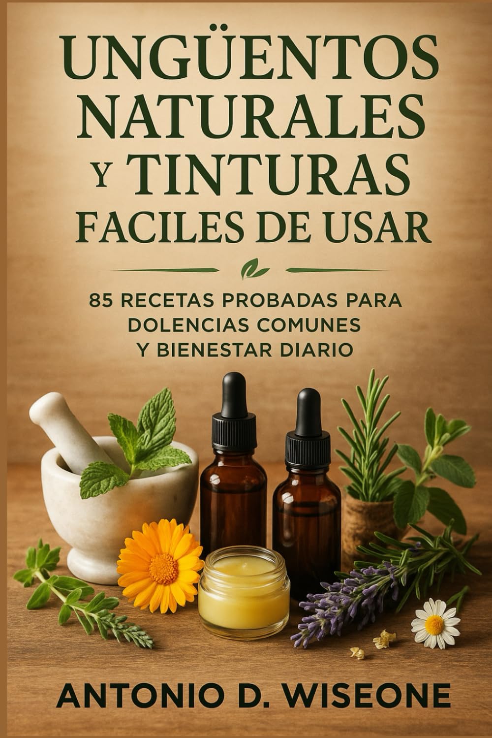 UNGÜENTOS NATURALES Y TINTURAS CURATIVAS FÁCILES DE USAR: 85 RECETAS PROBADAS PARA DOLENCIAS COMUNES Y BIENESTAR DIARIO