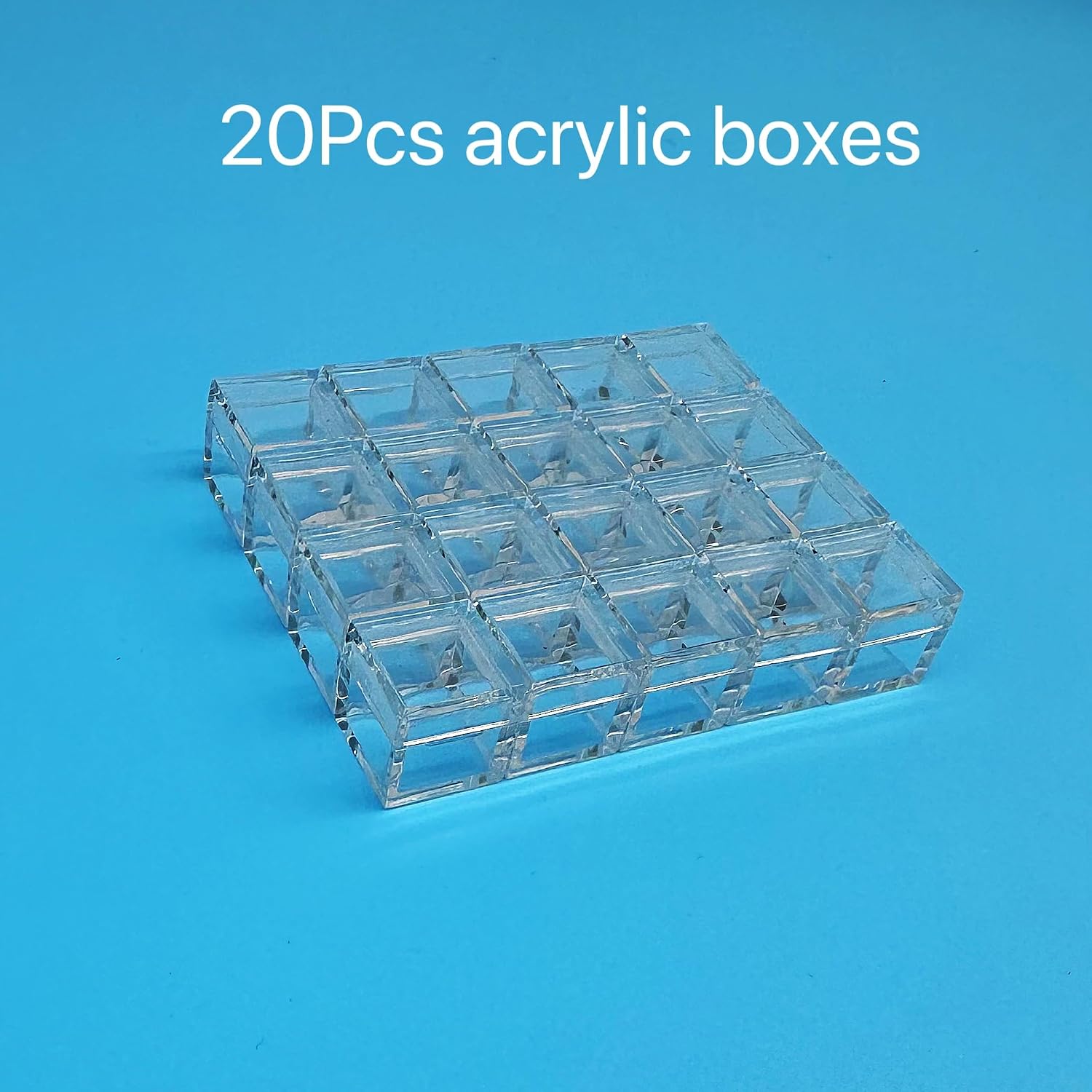 Acrylic Box 20pcs for Element Cube Case for Density Cube Elements 10mm