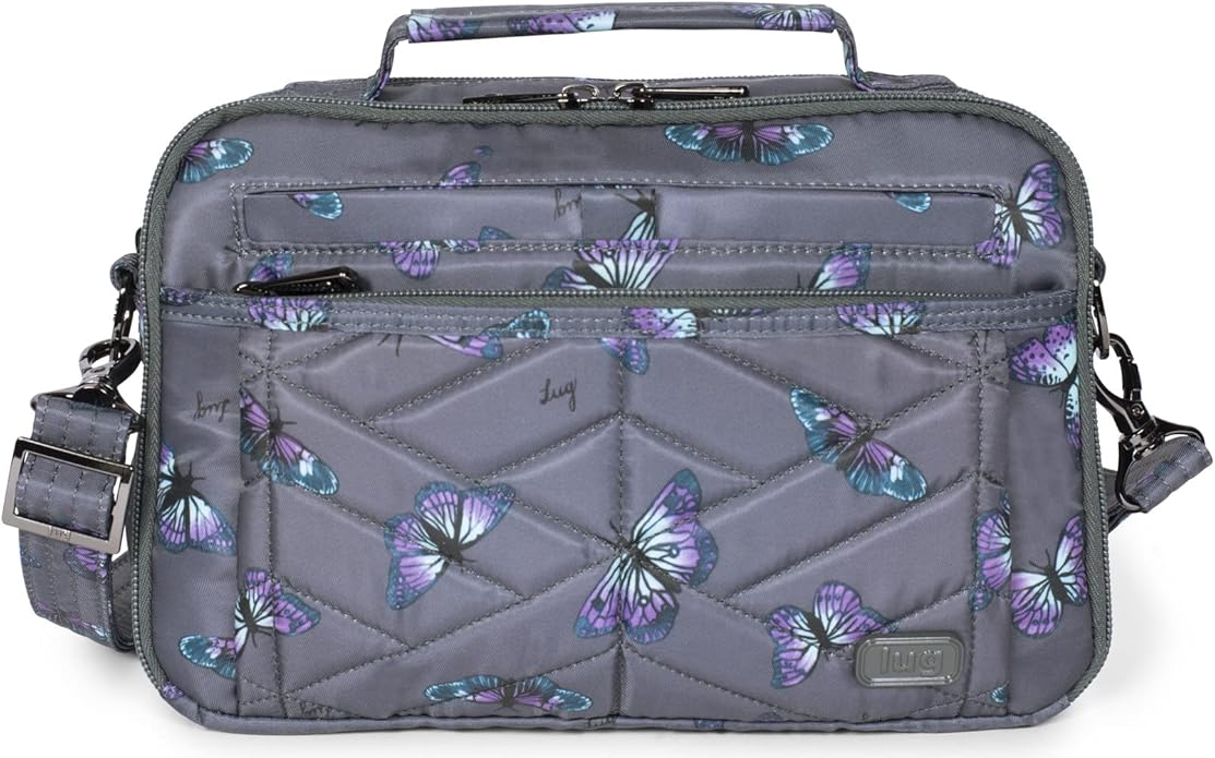 Lug Scoop 2 Crossbody Bag, Butterfly Grey Handbags