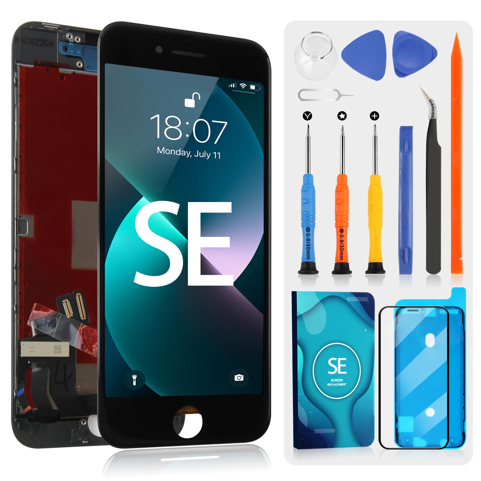 H&LYCYJ Display Für IPhone SE 2022 - LCD Touchscreen Reparatur Set Inkl. Werkzeuge & Kleber