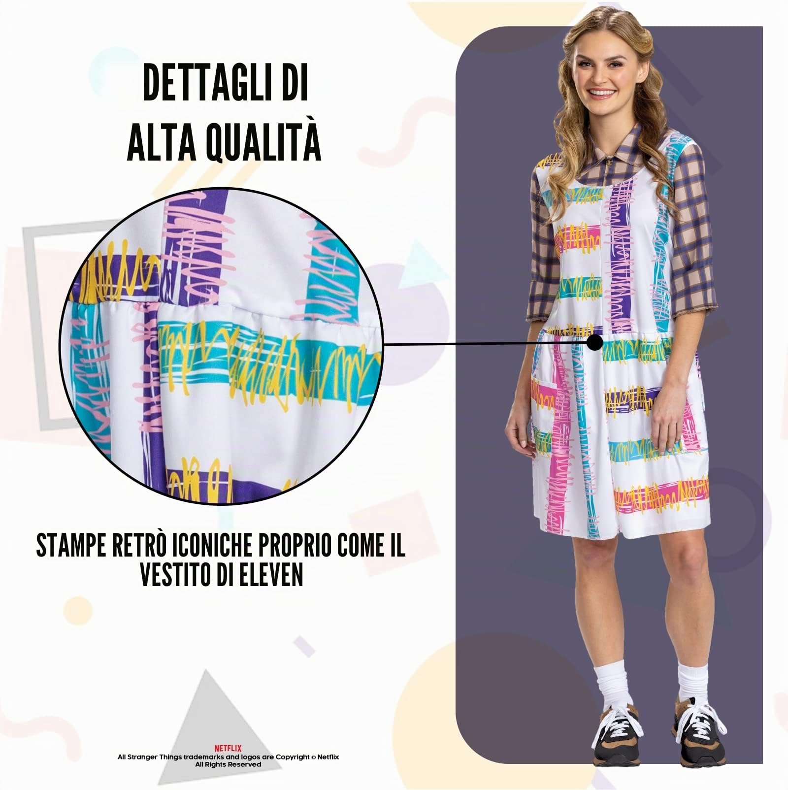 DISGUISE Ufficiale Deluxe Eleven Stranger Things Costume Adulto Halloween Costume per Adulti Taglia M