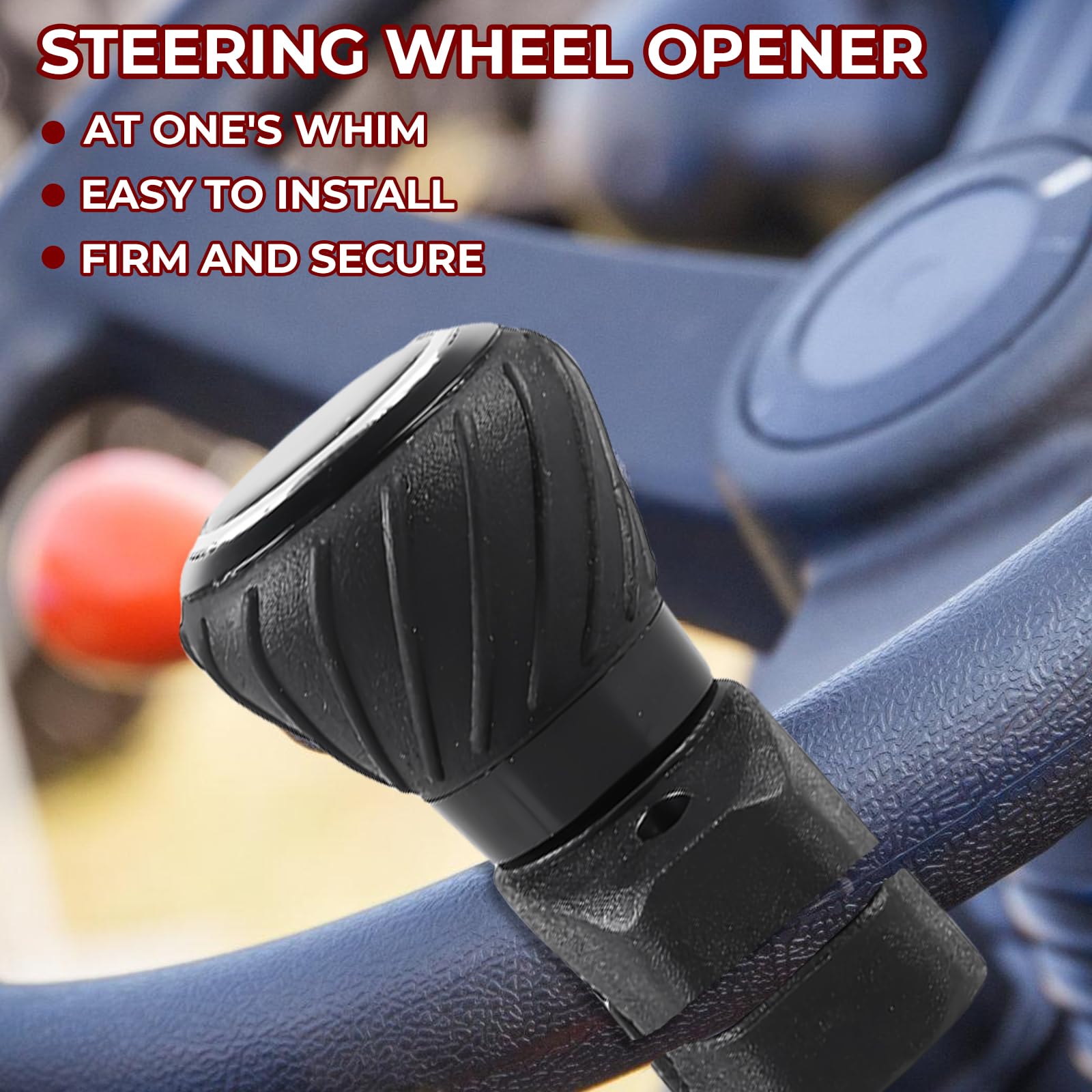 Pomo universal para volante, 2 unidades, para tractor, universal, 360°, universal, para volante, para coche y tractor de césped, coche, camión, tractor