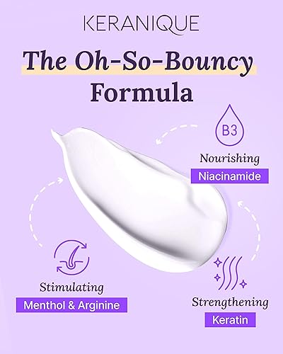 Miniatura 3 de Keranique Acondicionador de queratina voluminizante para adelgazar el cabello recrecimiento del cabello complejo de aminoamino de queratina libre de