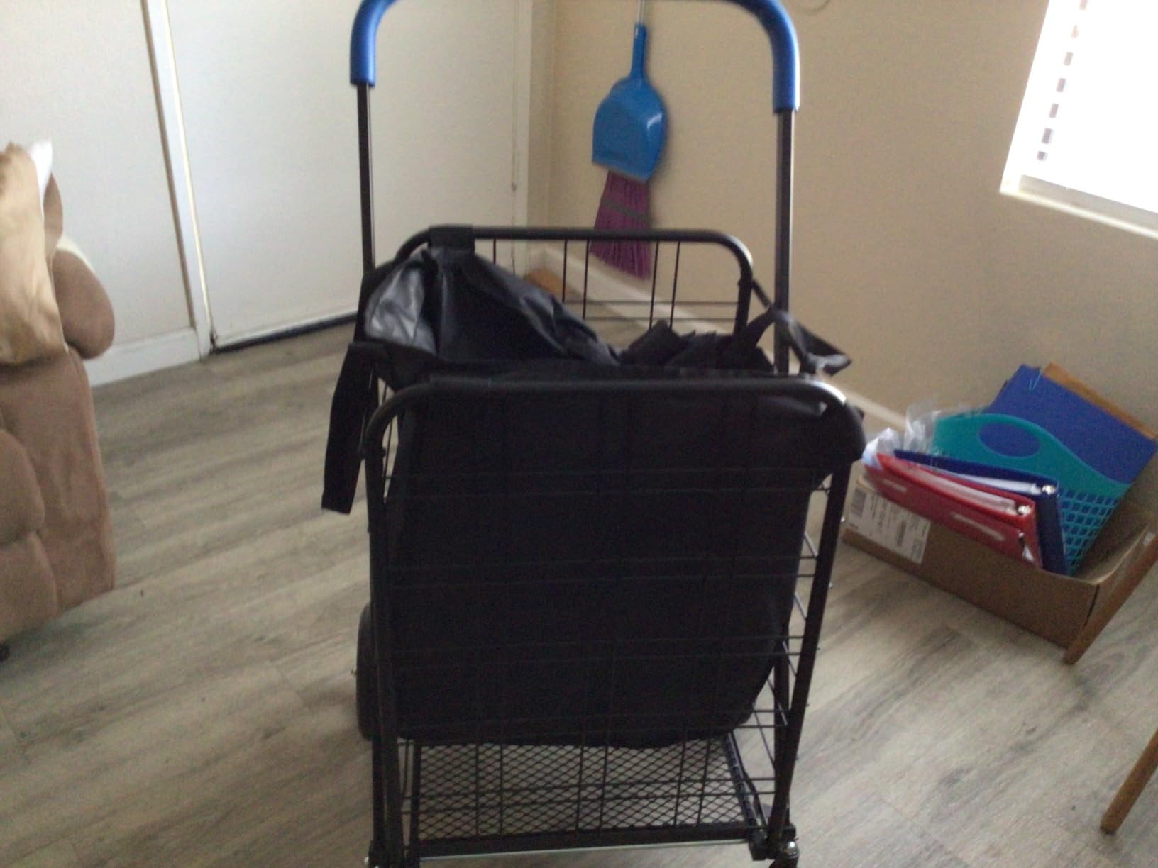 Shopping Cart with Wheels and Waterpoof Shopping Cart Liner Robust Heavy Duty