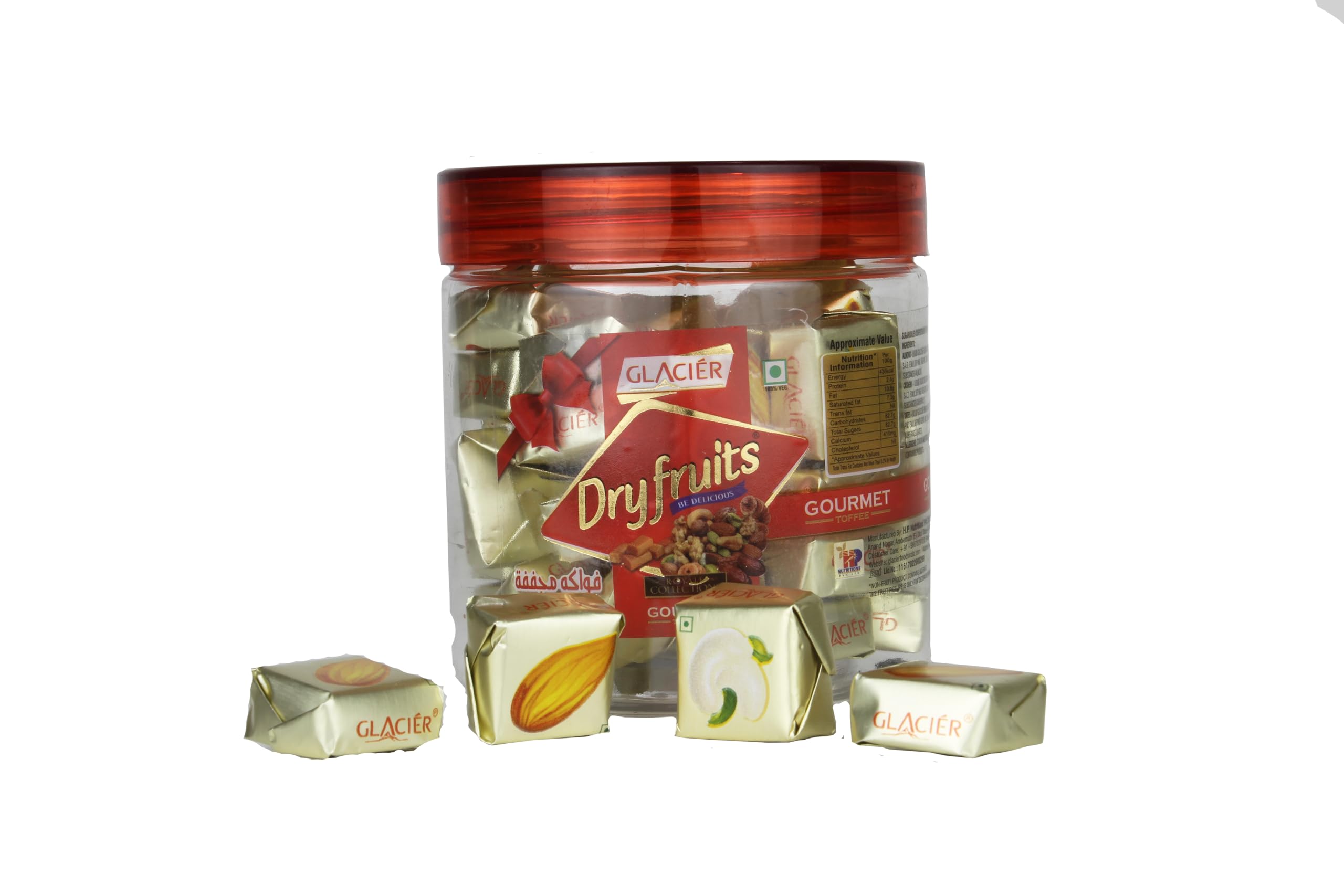Glacier Dry fruit Gourmet Toffee | Soft and Tasty Dryfruit Flavoured Toffees | Almond Toffee | Healthy & Tasty Toffees | Gift | Pack of 1/40 pcs / 250gms (B0CYH5WXTY) Amazon Price History, Amazon Price Tracker