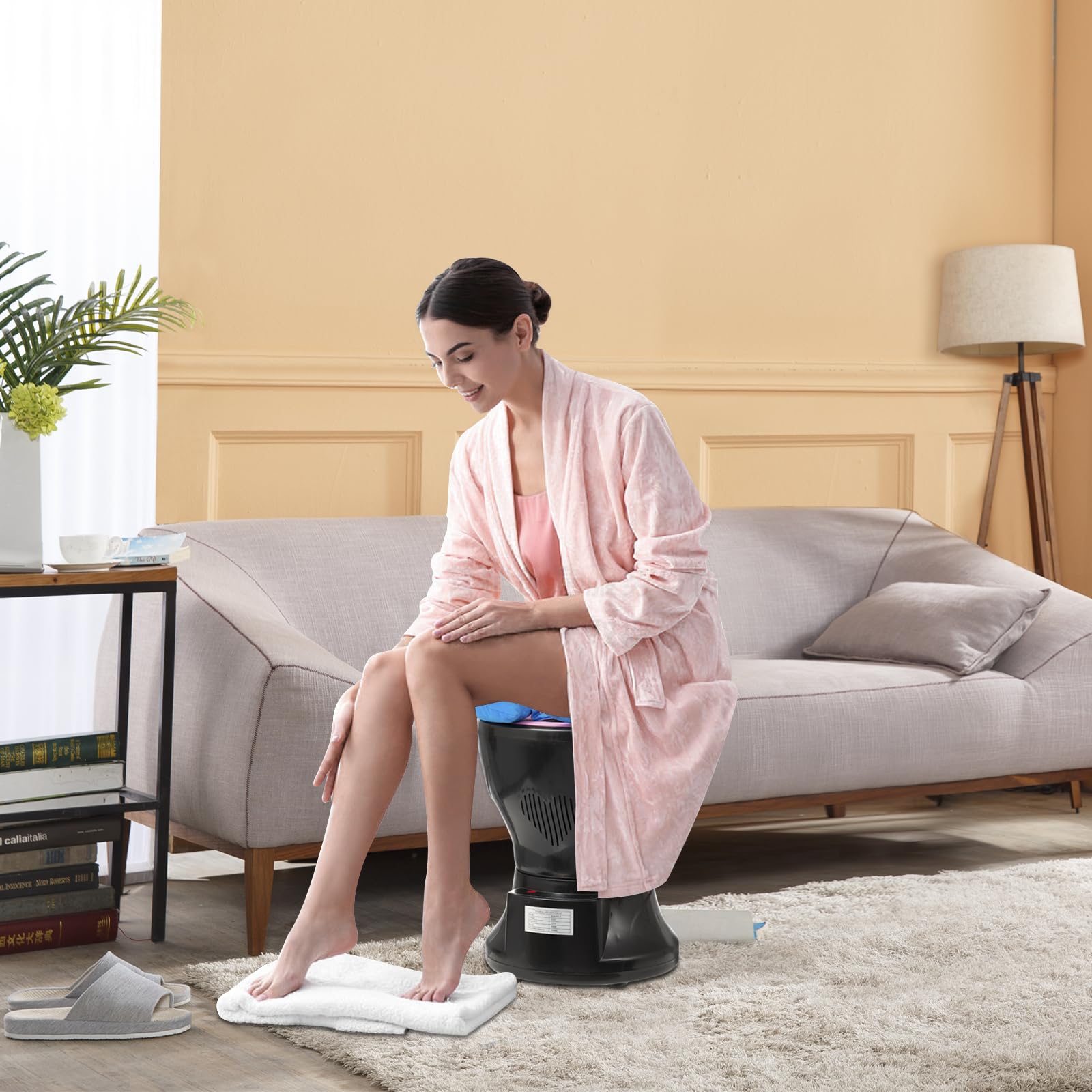 EXJIOTA Yoni zestaw do siedzenia parowego, siedzisko Yoni z ziołami (20 par), poduszka w kształcie litery U, zestaw V Steam at Home, kontrola pH, czyszczenie, pielęgnacja poporodowa, wsparcie