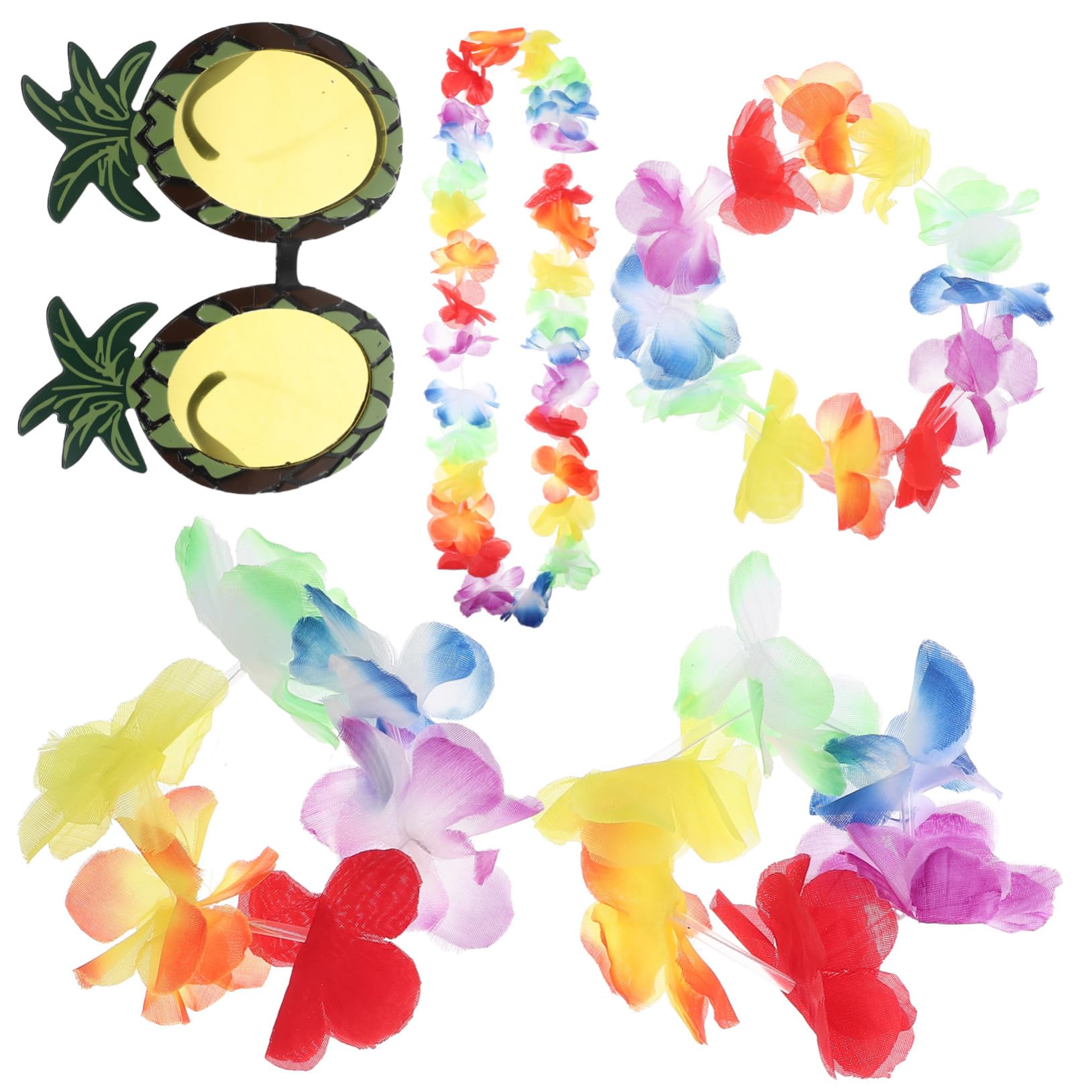 ibasenice 2 Set Occhiali Hawaiani Abito Collane Hawaii Hawaiana Collana Fotografica Collane Hawaiane Occhiali Per La Festa Hawaii Plastica Banchetto Spiaggia Capi Di Abbigliamento