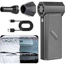 Snow Master Pro,Snow Master Pro LED Turbo Blower,Mini Turbo Snow Blower,3 Gear Adjustable Super Power Turbo Breeze Electric Blow (Light Black)