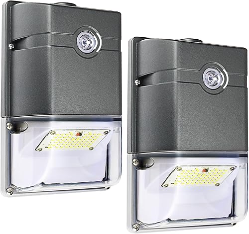 Paquete de 2 lámparas LED de pared de 35 W con sensor de fotocélula del atardecer al amanecer, instalación 3 veces más rápida, luz diurna disponible en Yaxa Costa Rica