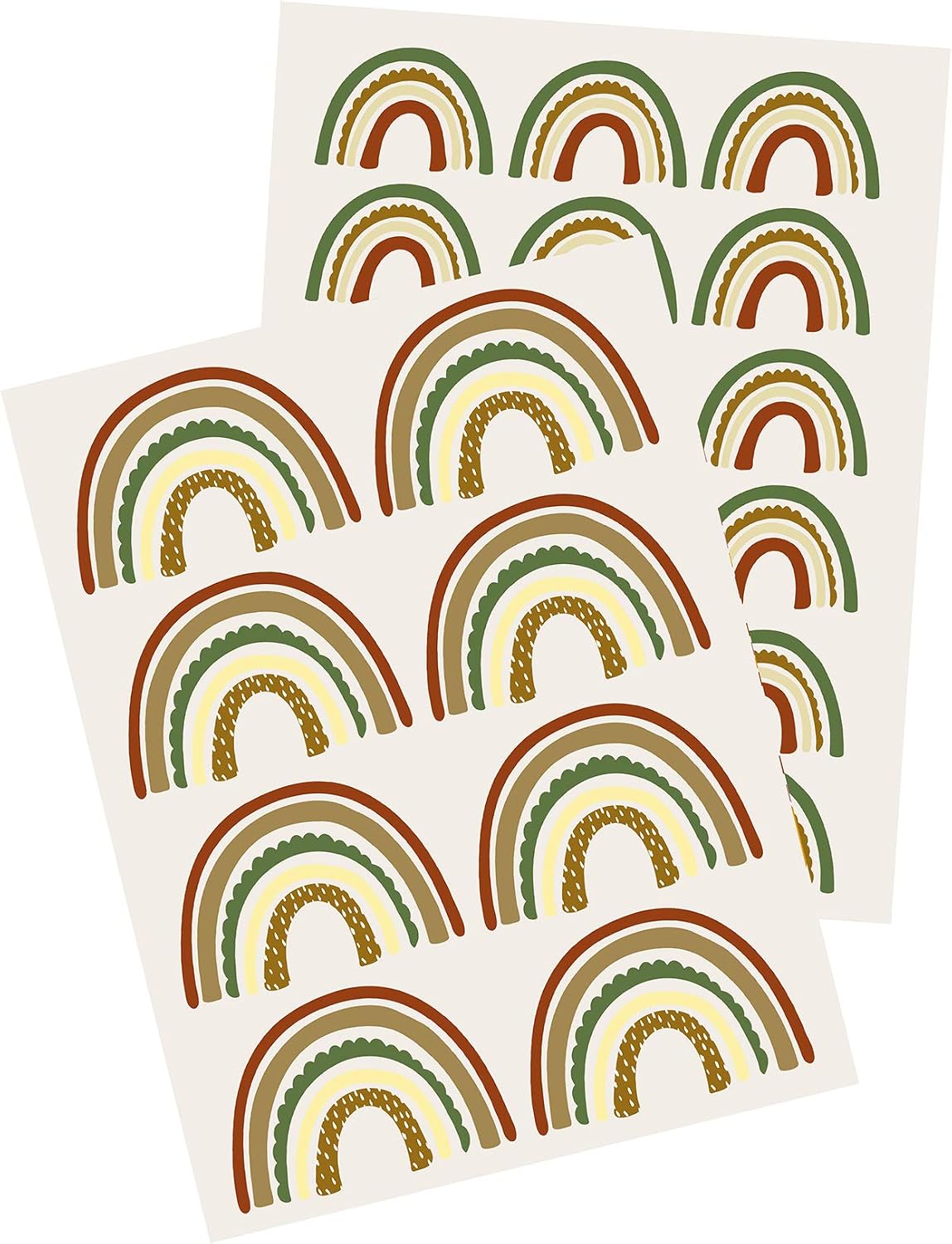 Yabaduu Y004 Rainbow Wall Sticker for Children's Room (Green/Brown), Brown,green,rainbow