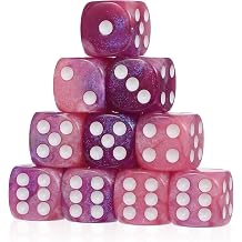 10 PCS 16mm Dice Dice Set Game Dice 6 Sided Colored Dice for Aldult | Polyhedral, Acrylic, Smoother, Rolling, Table Board Games, Party Entertainment