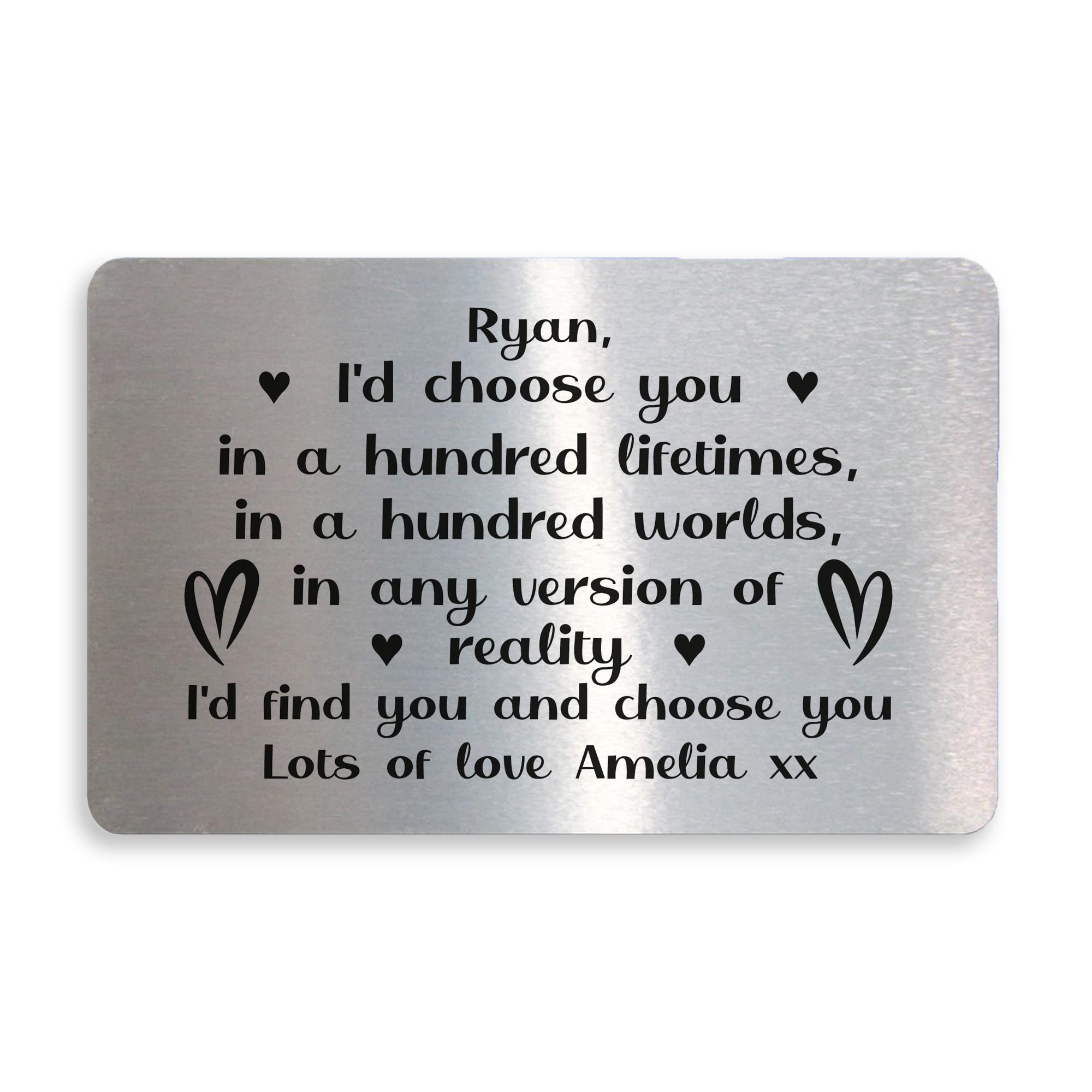 Valentines Day Anniversary For Boyfriend Girlfriend Husband Personalised Card