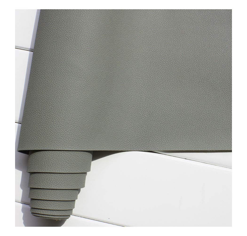 Tissu simili cuir gris souple de très belle qualité pour réparer et coudre facilement