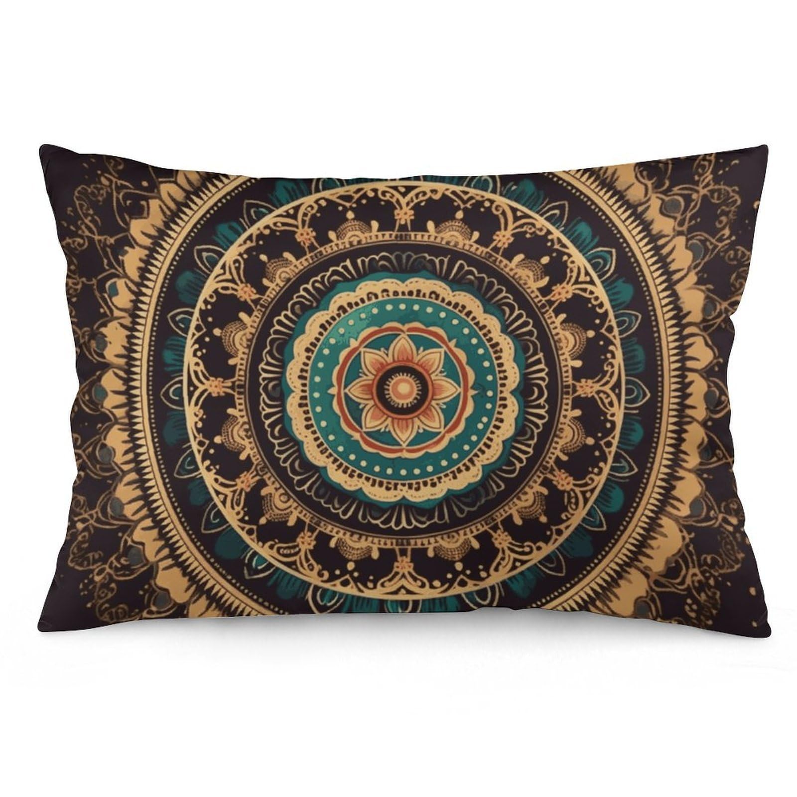 NONHAI 2 Pack Pillow Cases for Hair and Skin, Soft Breathable Pillow Case Covers with Hidden Zipper, Mandala Pillowcase 20"x30" Pillow Covers for Sleeping Gift