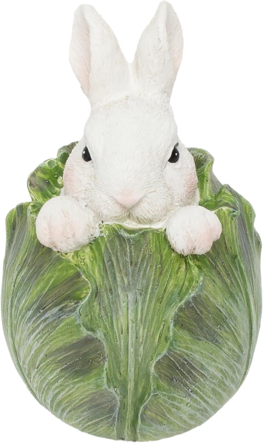 Boston International Easter Statue Tabletop Figurine Spring Holiday Decorations, (Set of 3) 2.5" x 4", Hiding Bunnies