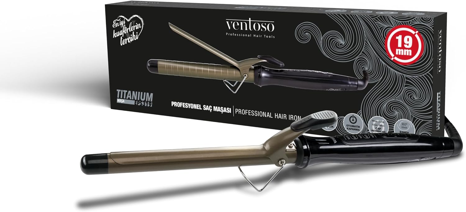 Ventoso Titanyum Kaplı Saç Maşası 19mm