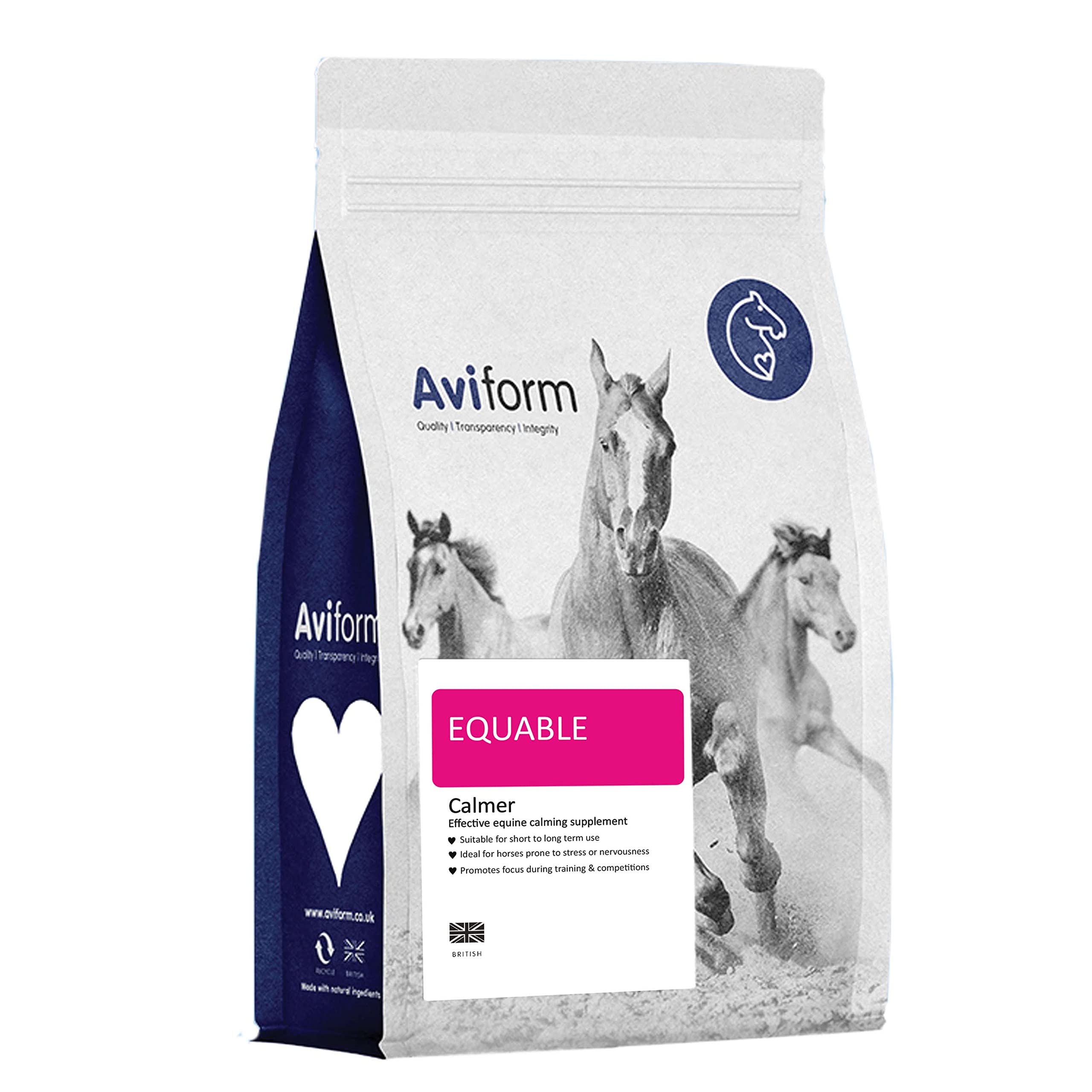 Buy Aviform EQUABLE Natural Horse Calmer Supplement 1Kg Compostable Pouch Relieves Stress