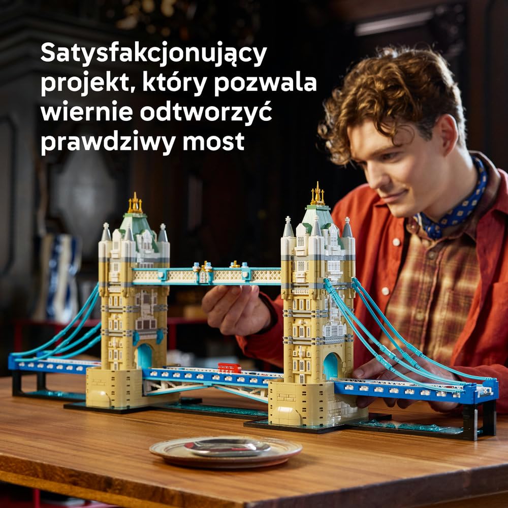 LEGO Architecture Tower Bridge 21067 | Model architektoniczny, duży zestaw klocków konstrukcyjnych, prezent dla podróżnika, pamiątka z Londynu, 3745 elementów