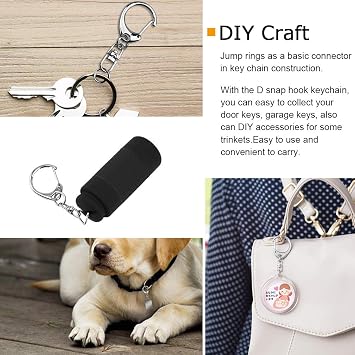 50 Pcs Metal Keyring Making Kit Swivel Lobster Clasps Key Rings