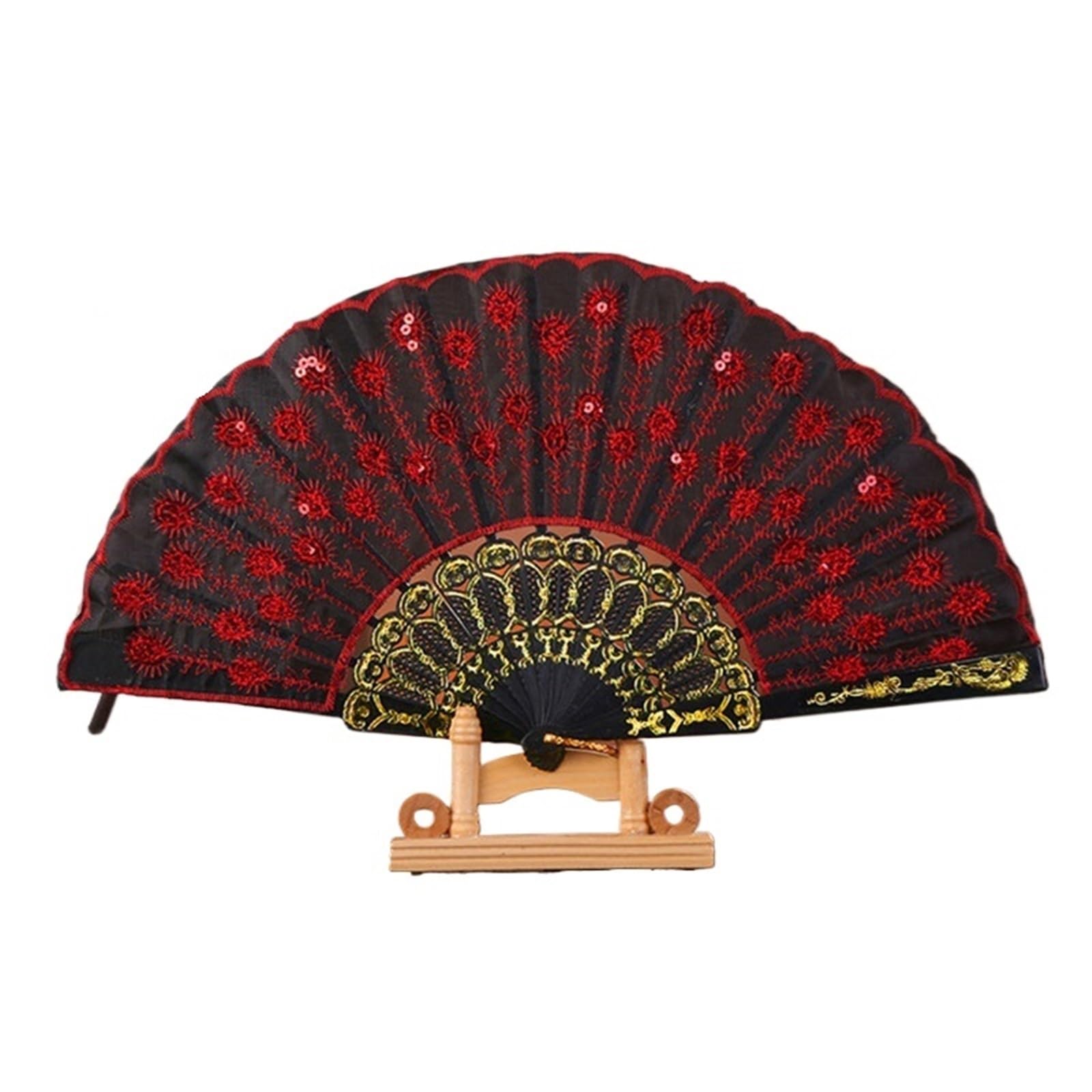 Dcuipg Color3 3Pcs Folding Hand Fan For Party