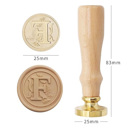 Miniatura 2 de Sellos de cera del alfabeto, sellos grabados, sellos de cera, cabezas de sello de latón, asas de madera desmontables, sobres adecuados, invitaciones