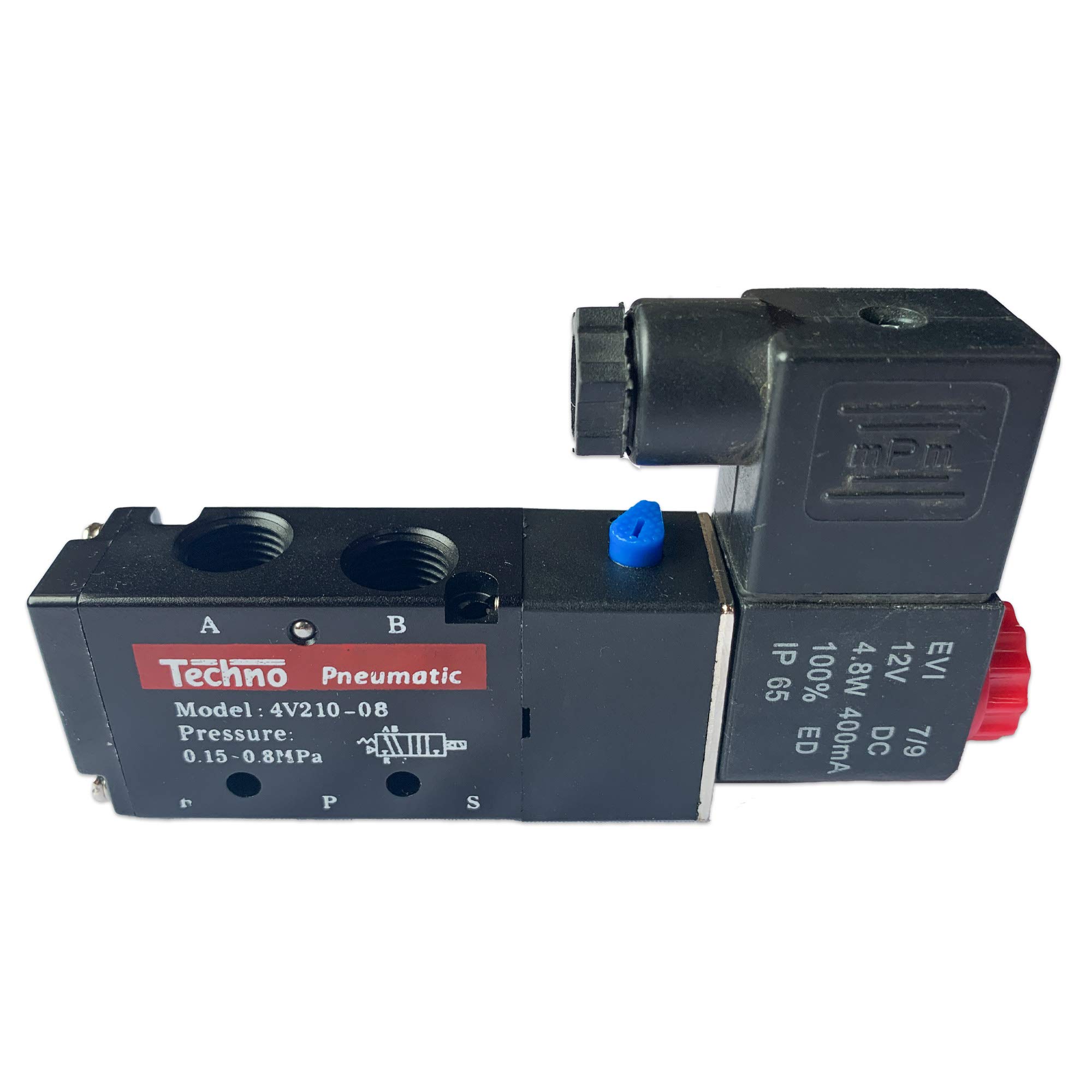 Techno 1/4" BSP 5/2 (5 Port, 2 Position) Single Solenoid Valve with 12V DC Coil | Working Pressure 10 kgf/cm | (B08V8J8DQC) Amazon Price History, Amazon Price Tracker