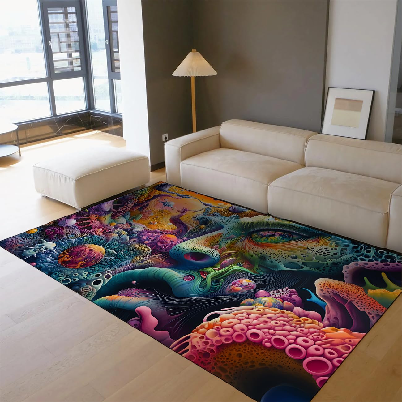90 x 150 cm Dywan Płynna Sztuka Abstrakcyjne Psychodeliczne Spirale