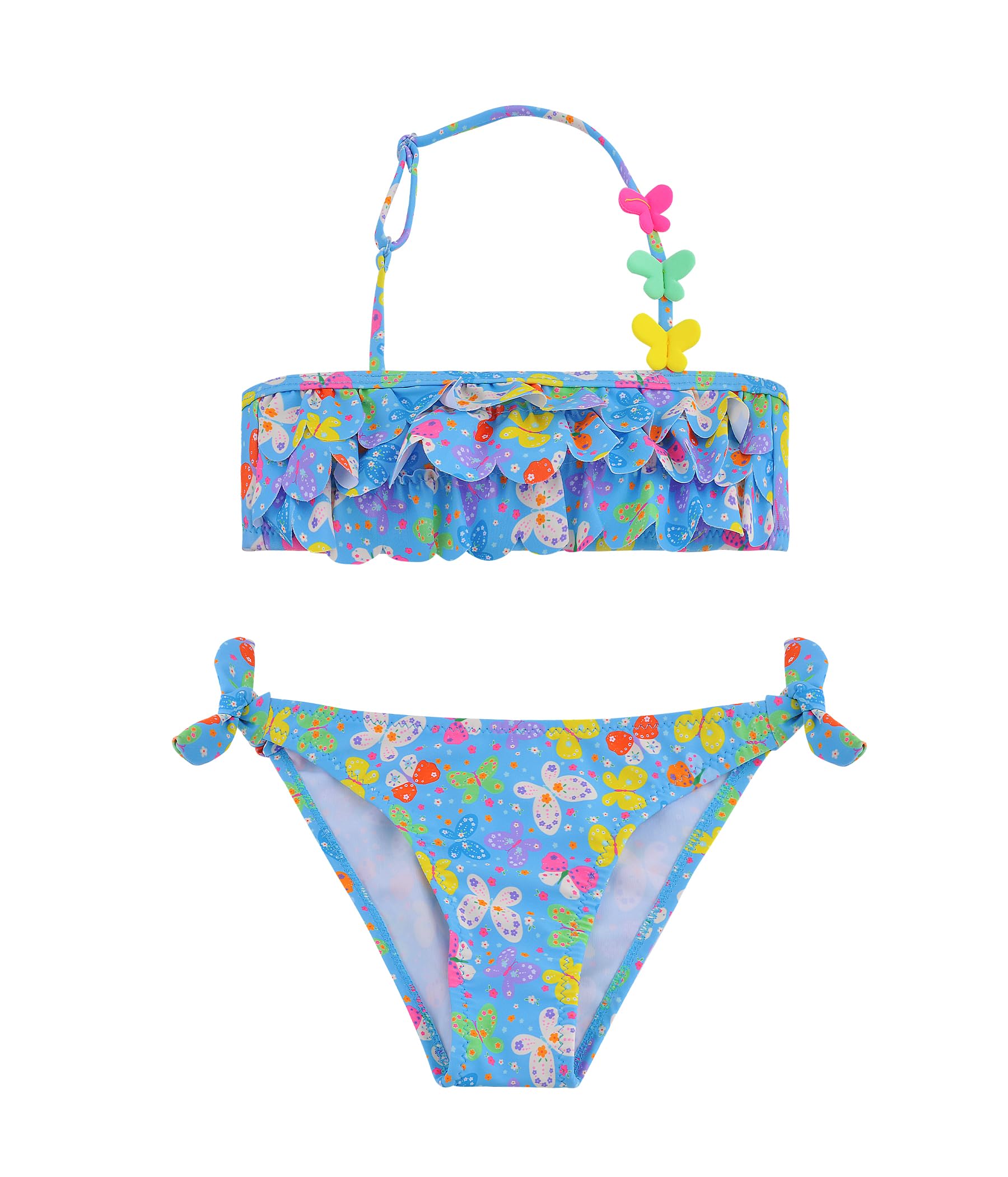 Power Flower Traje de baño de niñas Traje de baño de Dos Piezas con Volantes Conjunto de Traje de baño Tankini Ropa de Playa para niños pequeños 4-16 Niña