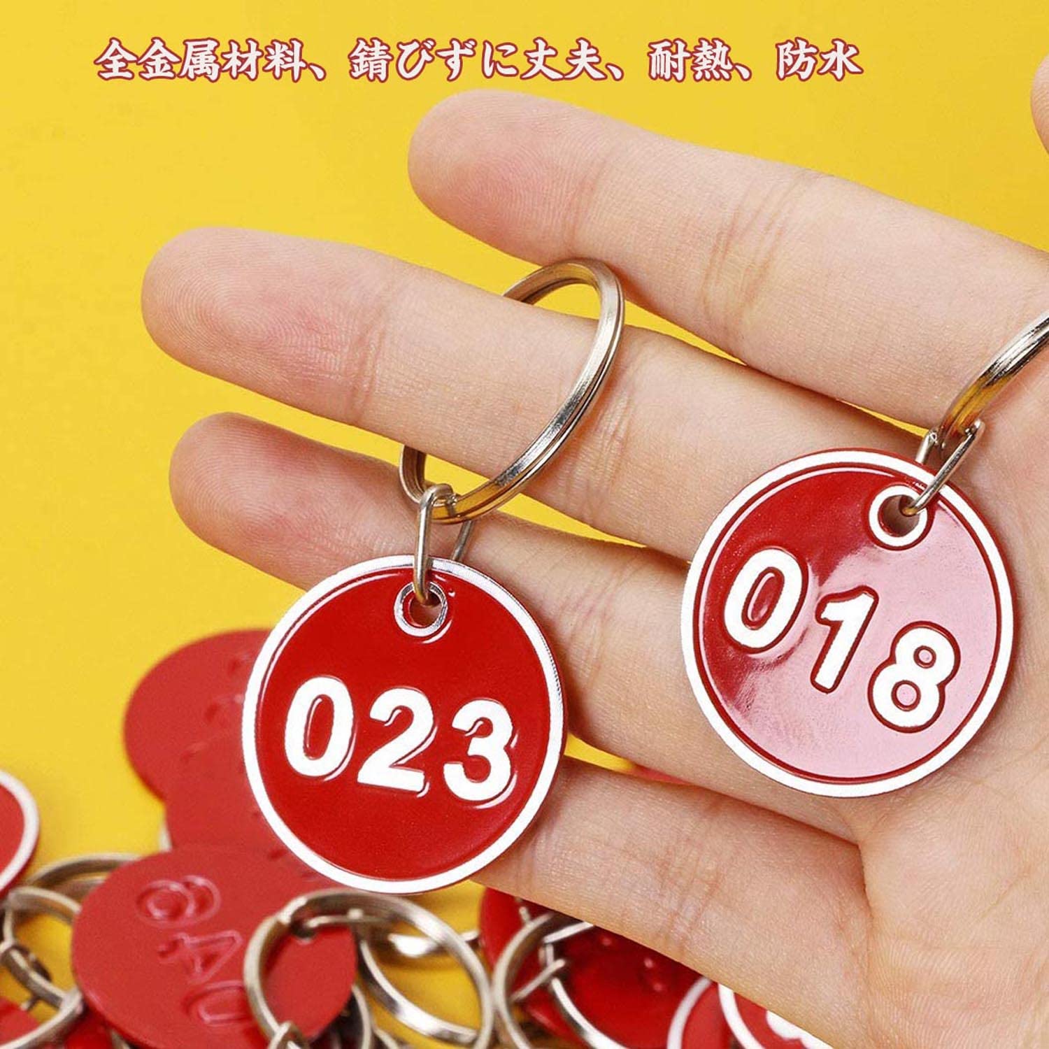 Amazon | 番号札アルミ合金30枚タグ クローク札 荷札 荷物整理