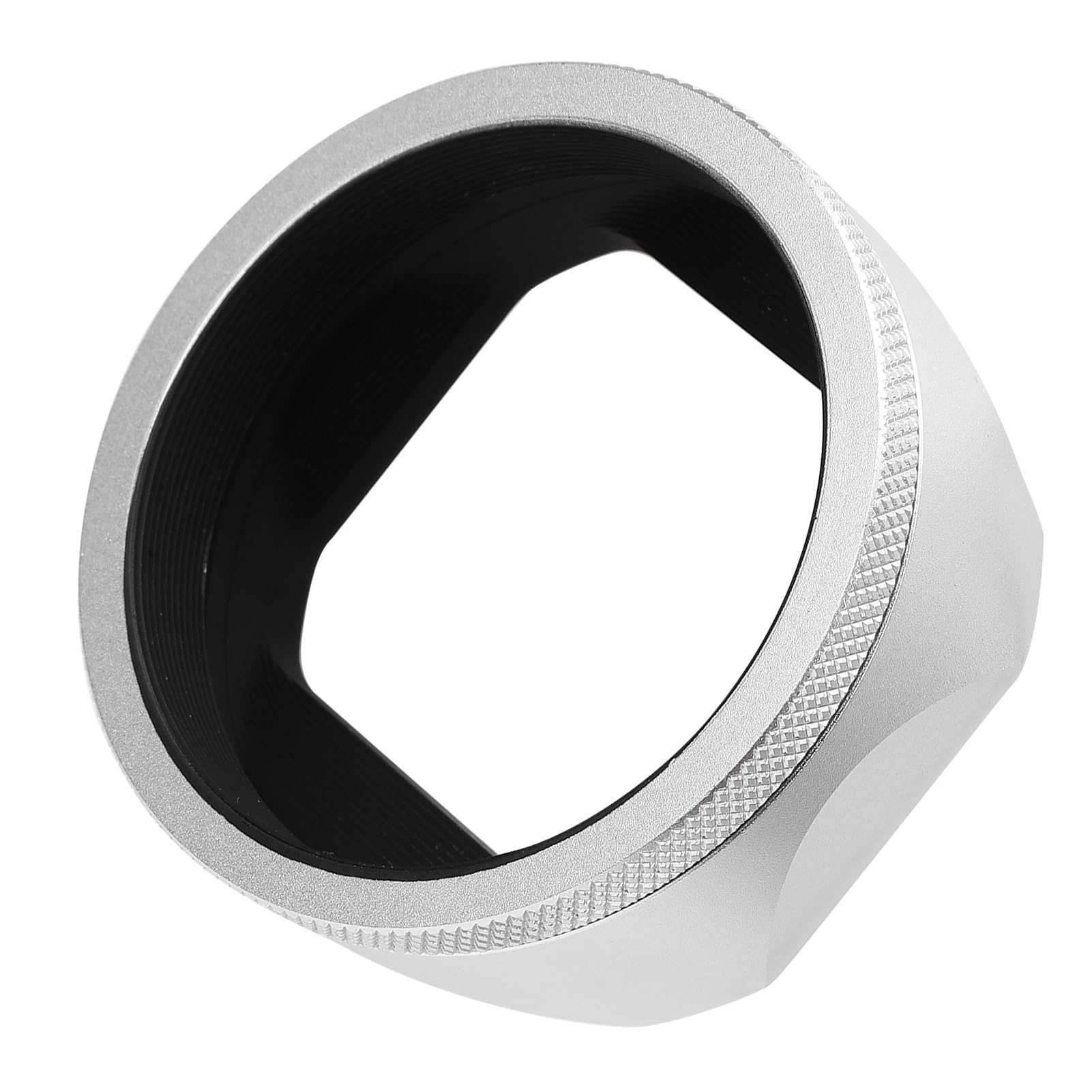 Alomejor Osłona Obiektywu Aparatu Kwadratowy Metalowy Klosz do X100VI X100V X100F X100T X100S X70 z osłoną Obiektywu Srebrny 1 Sztuka