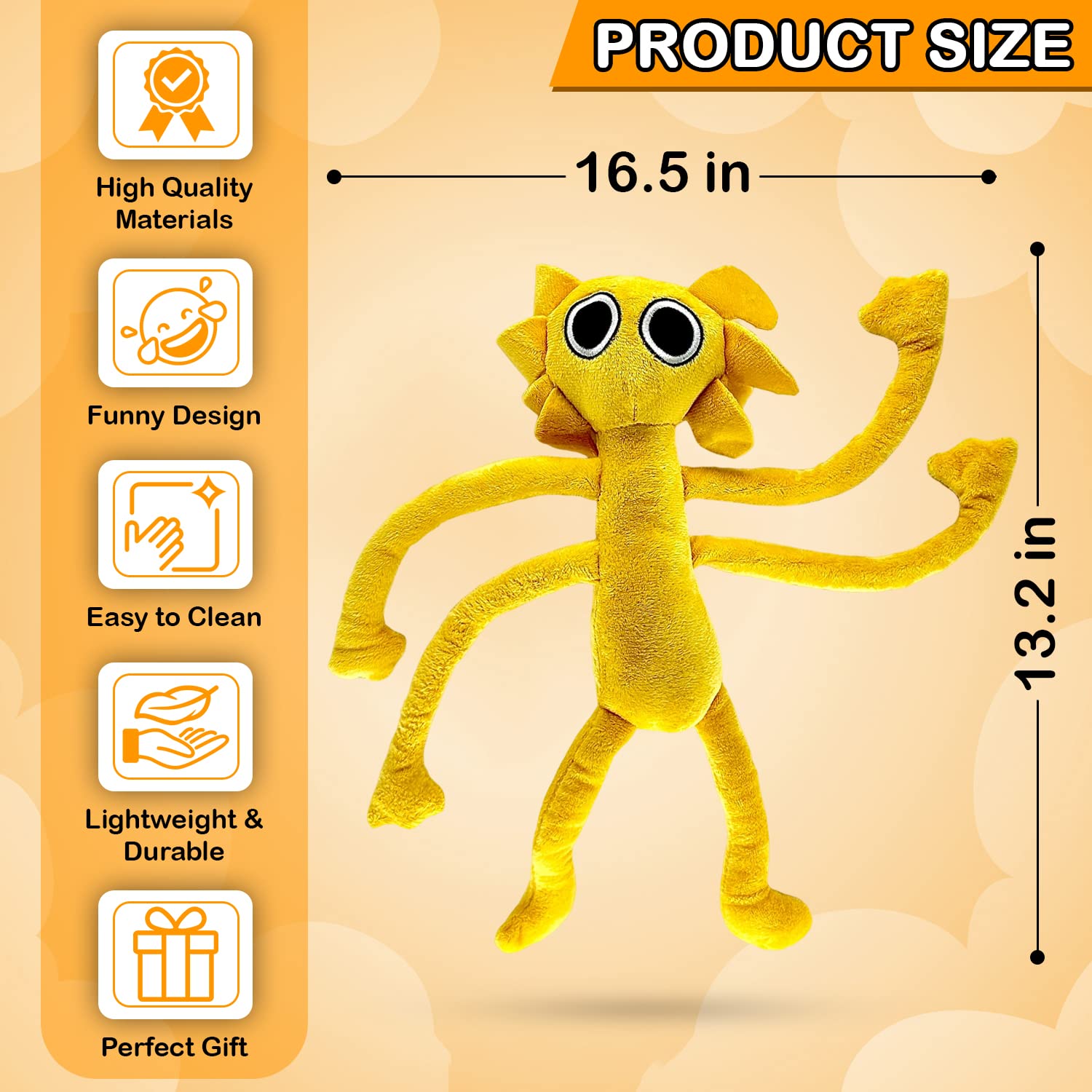 Amazon.co.jp: TwCare レインボーフレンズ イエロー ぬいぐるみ