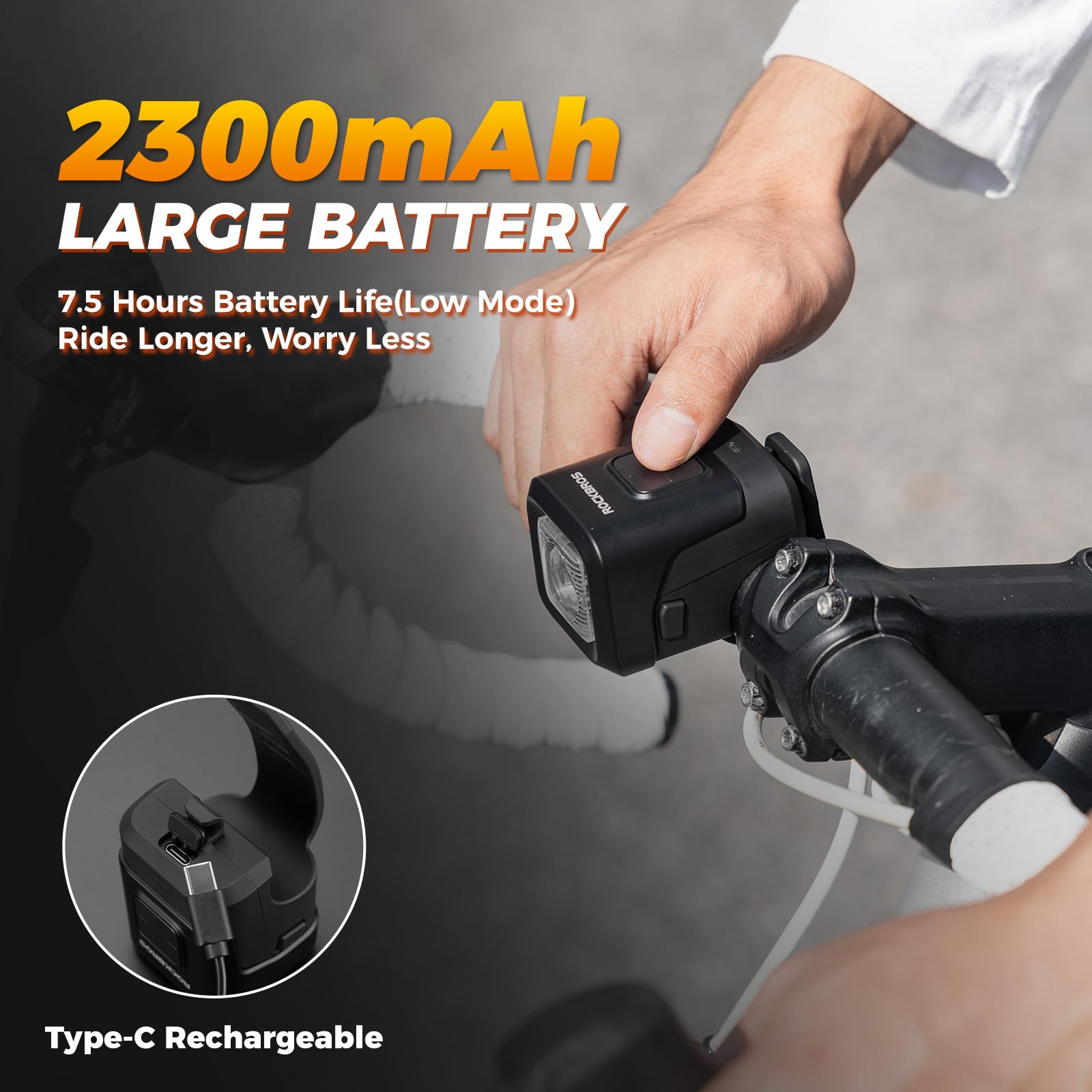 ROCKBROS Campanello Bici Elettronico, Clacson Forte Suono 120dB, Impermeabile IPX6, Bike Bell in Alluminio Leggera, Adatto per MTB, Bici da Corsa
