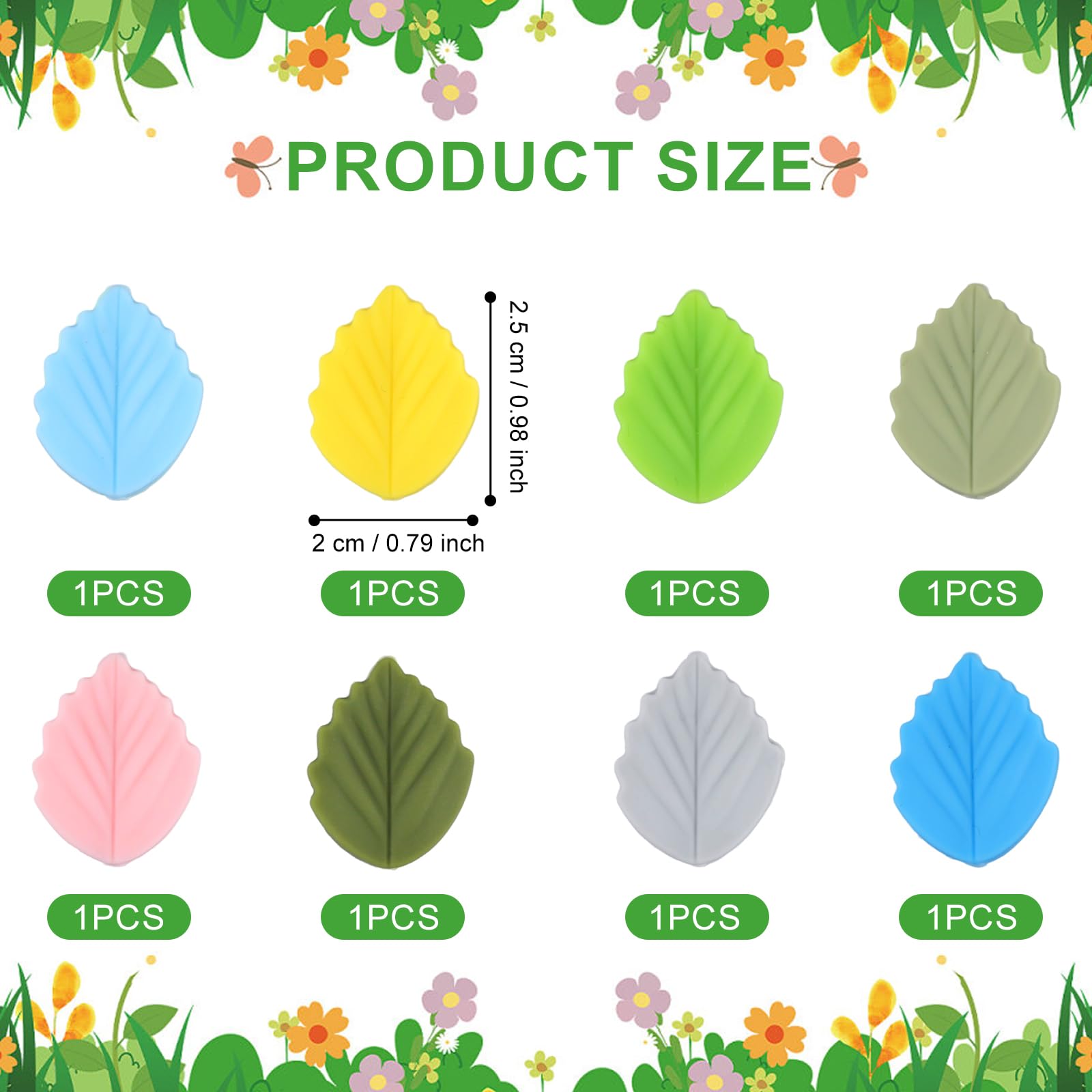 8pcs Knitting Needle Stoppers, Cute 8 Colors Leaf Knitting Needle End Caps Silicone Knitting Needle Tips Stoppers Knitting Needle Tip Covers Sewing Quilting Supplies