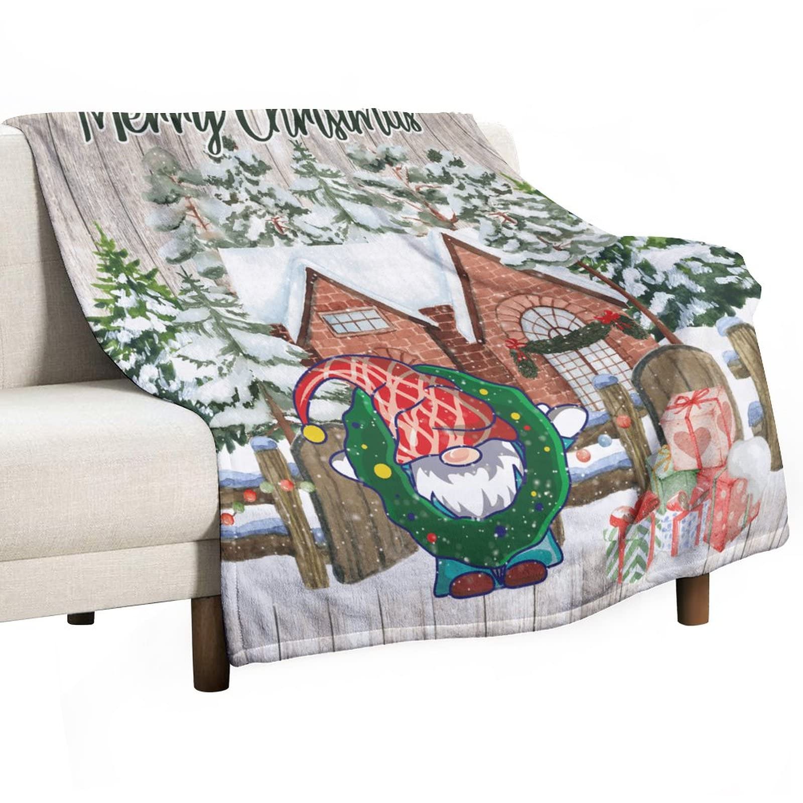Gnome de Noël couverture douce réversible pour des soirées cocooning en couple