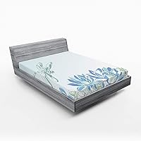 Vista 5 de Sábana Ambesonne bajera, ajustable, multicolor, en colores y tres tamaños