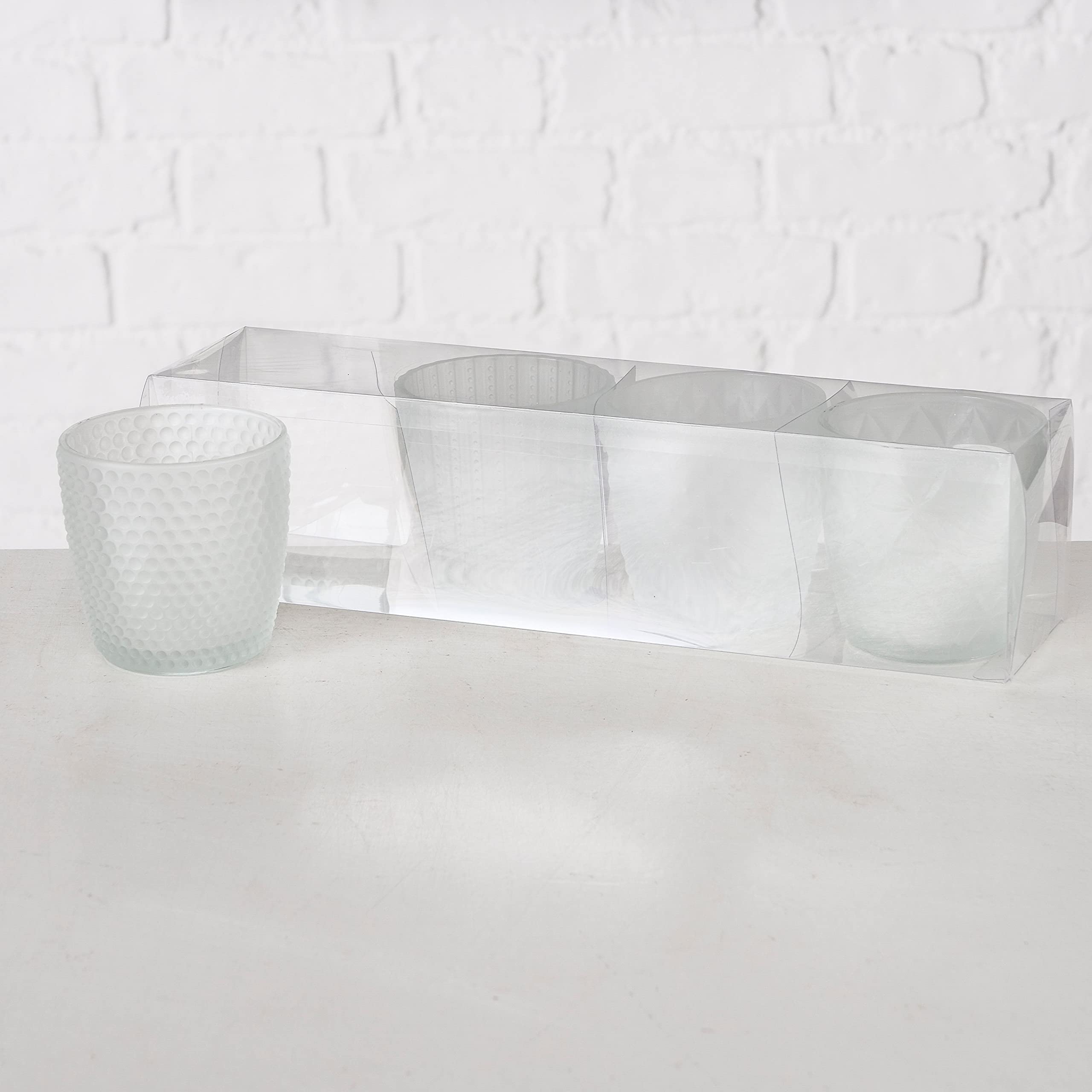 Photophore verre et doré | Lutecia Déco